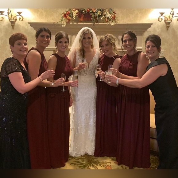 Bill Levkoff Wine Dress - size 10 - Picture 10 of 10